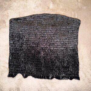 Like New Black Velvet Garage Tube Top